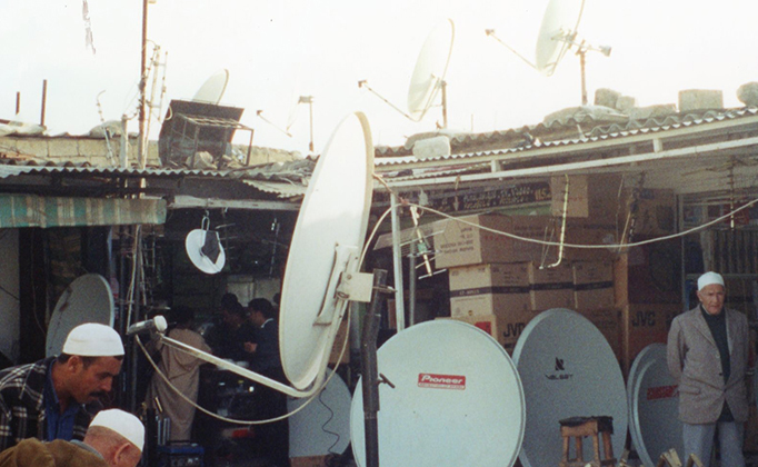 Morocco Souk Selling Satellite Dishes Featured