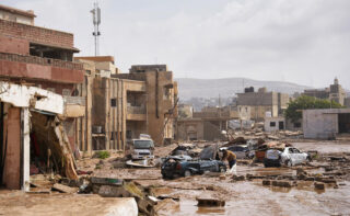 A Flood Affected Area In Derna, Libya, Libyan, Libyan Arab Jamahiriya 11 Sep 2023