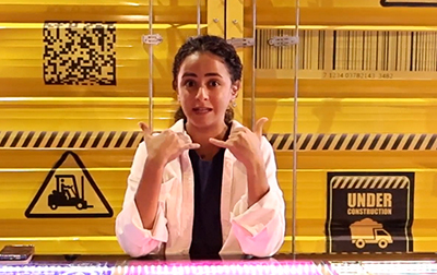 presenter encourages viewers to call in